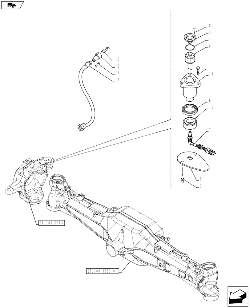 Схема запчастей Case IH PUMA 215 - (55.418.0901[02]) - ABS SYSTEM - 4WD FRONT AXLE WITH SUSPENSION AND BRAKES - SENSOR AND RELATED PARTS (VAR.743964) (55) - ELECTRICAL SYSTEMS