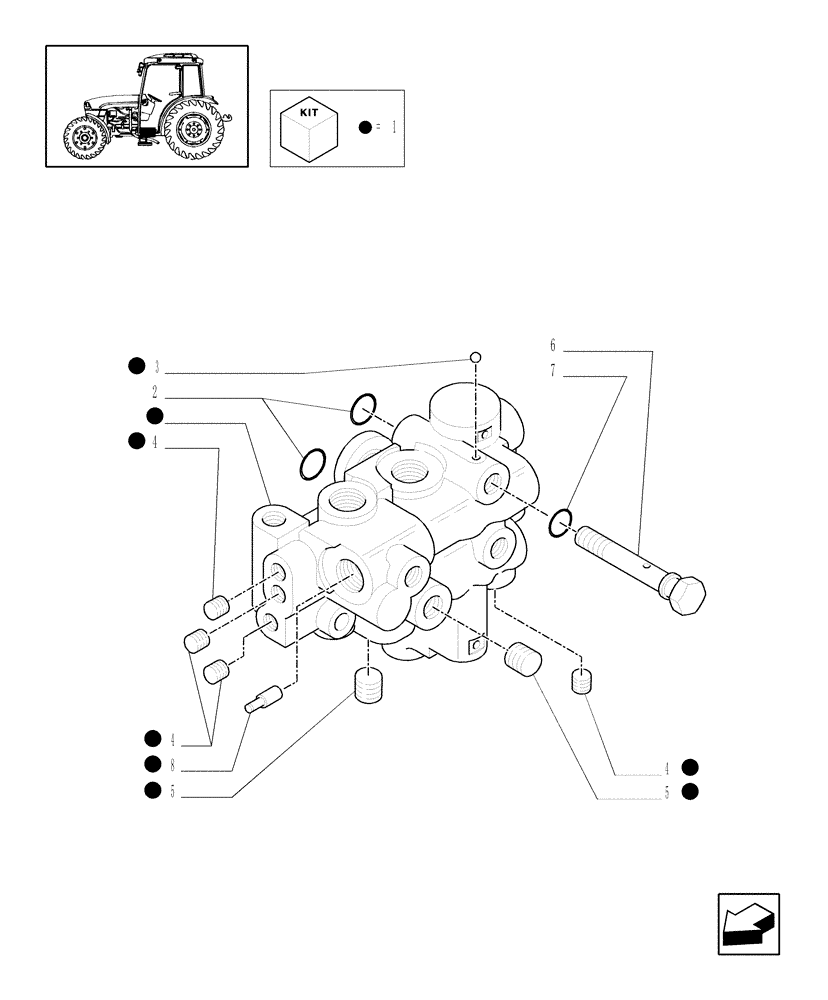 Схема запчастей Case IH JX1085C - (1.33.2/01[02]) - (VAR.826) "BOSCH" HYDRAULIC PUMP X=64L/MIN WITH HEAT EXCHANGER - CAPS AND SOLENOID VALVE (04) - FRONT AXLE & STEERING