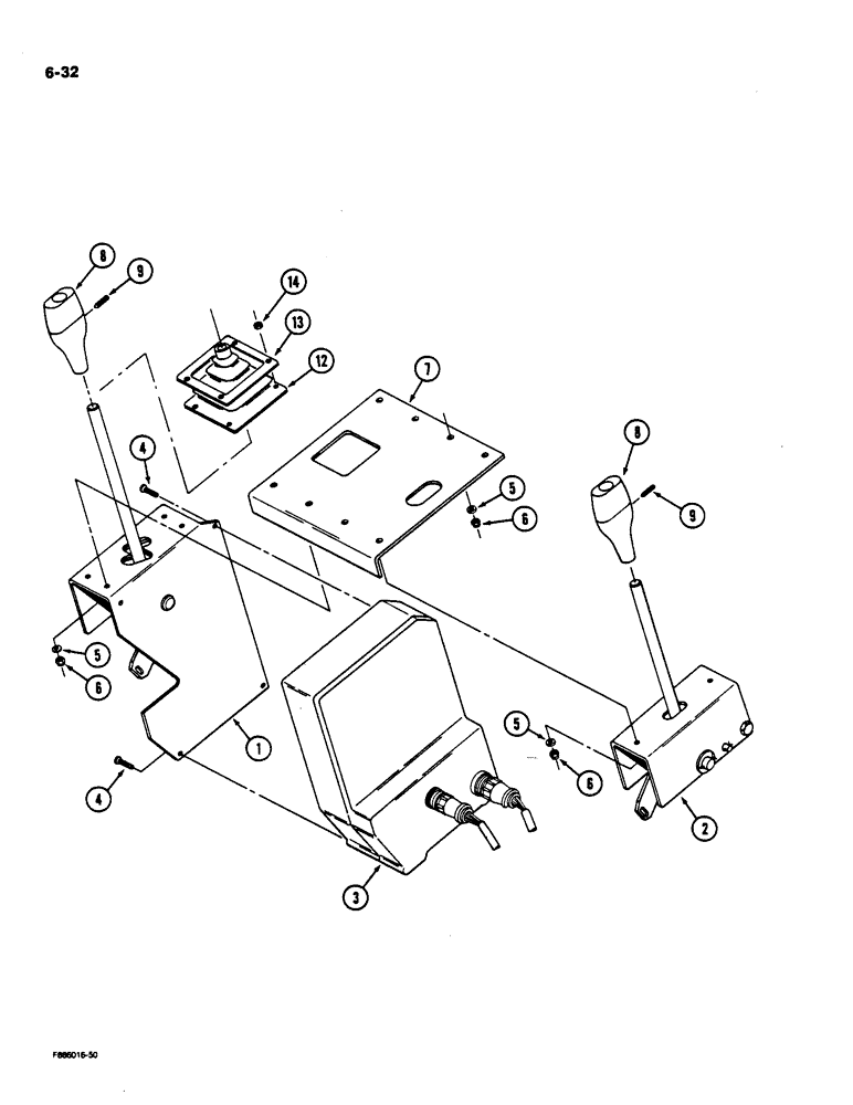 Схема запчастей Case IH 9170 - (6-32) - TRANSMISSION SHIFT CONTROLS, PRIOR TO P.I.N. JCB0002116 (06) - POWER TRAIN