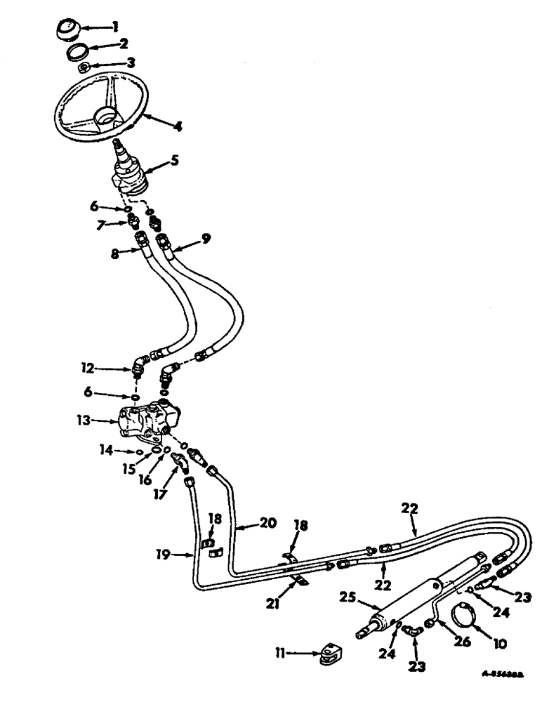 Схема запчастей Case IH 4156 - (J-02) - STEERING MECHANISM, POWER STEERING Steering Mechanism