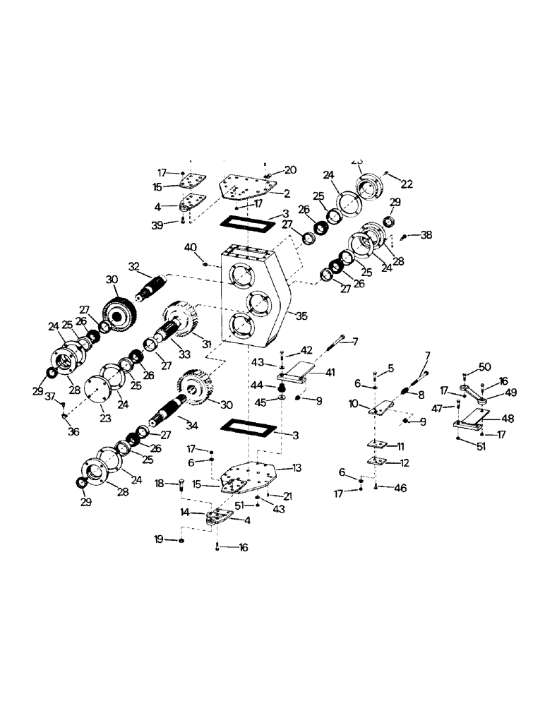 Схема запчастей Case IH ST220 - (04-40) - SINGLE SPEED TRANSFER CASE AND MOUNTING (04) - Drive Train