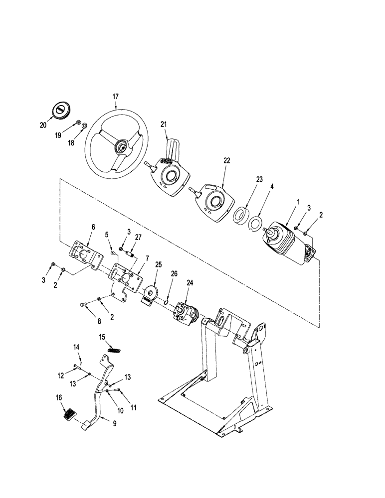 Схема запчастей Case IH STEIGER 335 - (05-01) - STEERING WHEEL AND COLUMN (05) - STEERING