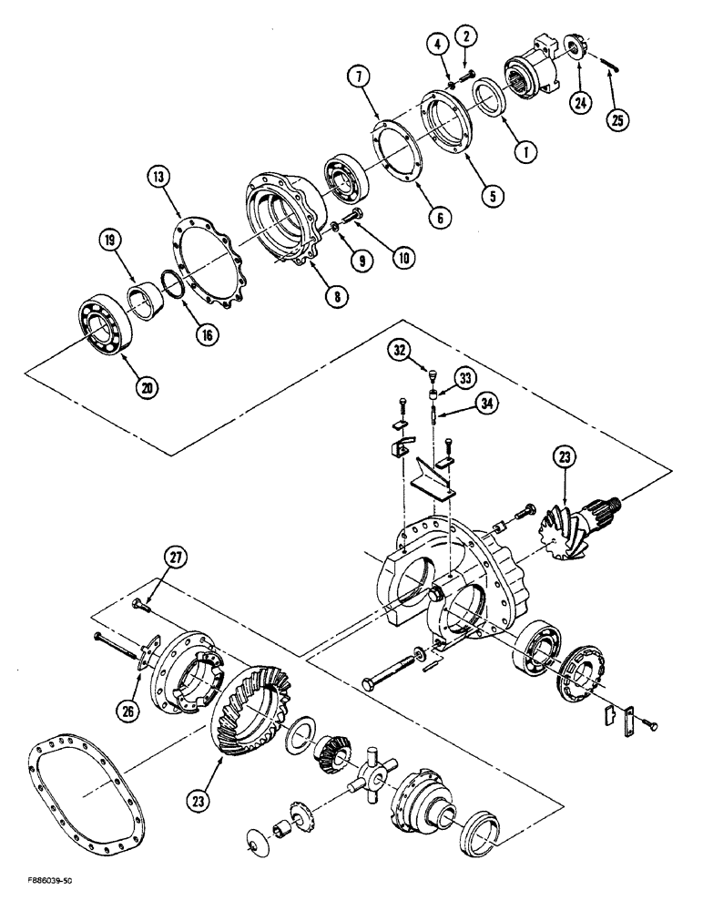 Схема запчастей Case IH STEIGER - (6-78) - AXLE ASSEMBLY, DIFFERENTIAL AND CARRIER, K598.60/70 SERIES (06) - POWER TRAIN