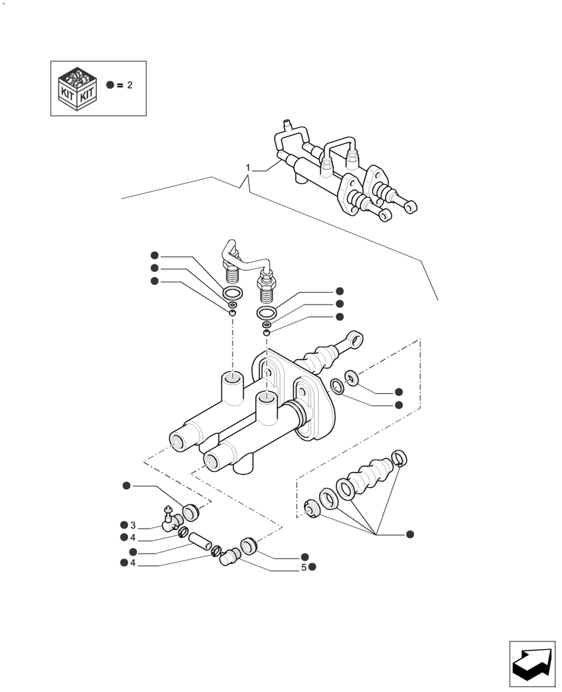 Схема запчастей Case IH FARMALL 110A - (33.202.AR) - PEDAL - BRAKES (33) - BRAKES & CONTROLS