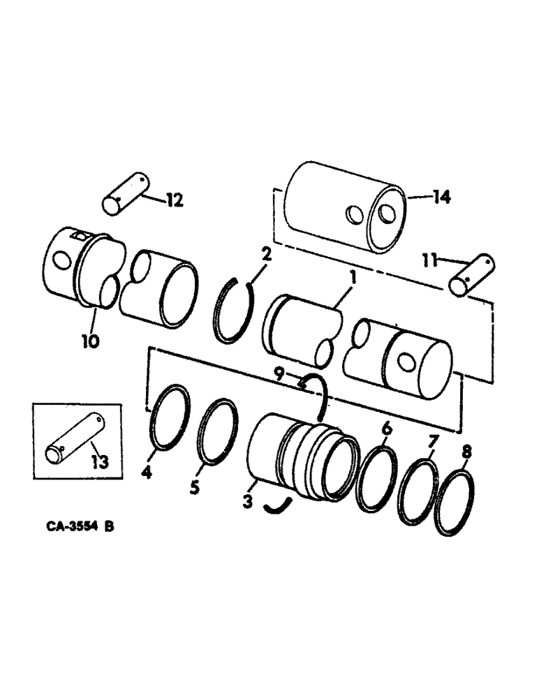 Схема запчастей Case IH 815 - (10-31) - HYDRAULICS, FEEDER LIFT CYLINDER, STANDARD (07) - HYDRAULICS