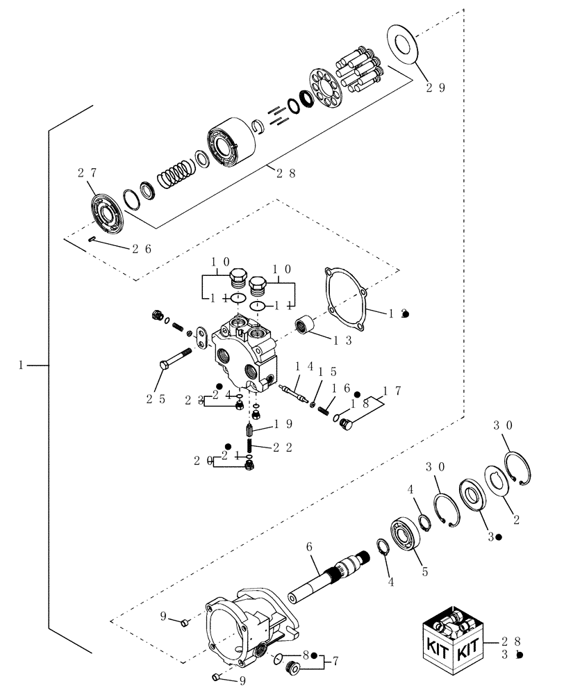 Схема запчастей Case IH WDX1002S - (03.04[03.2]) - WHEEL DRIVE MOTOR (03) - TRANSMISSION