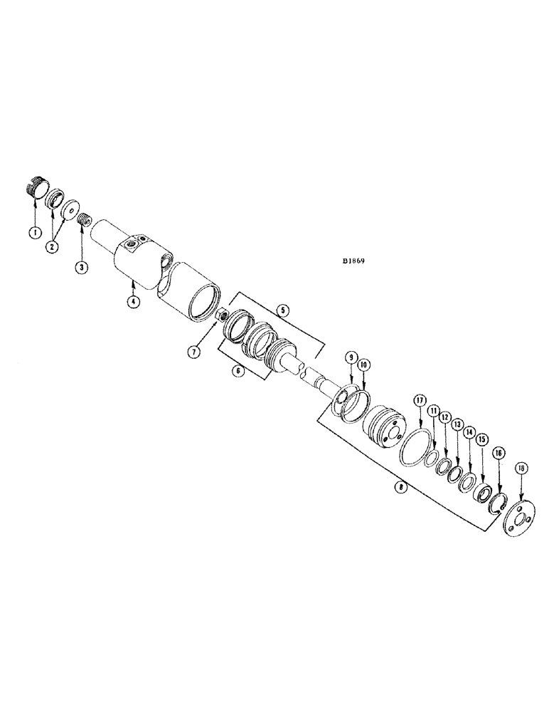 Схема запчастей Case IH 660 - (294) - HYDROSTATIC STEERING CYLINDER, F82953 