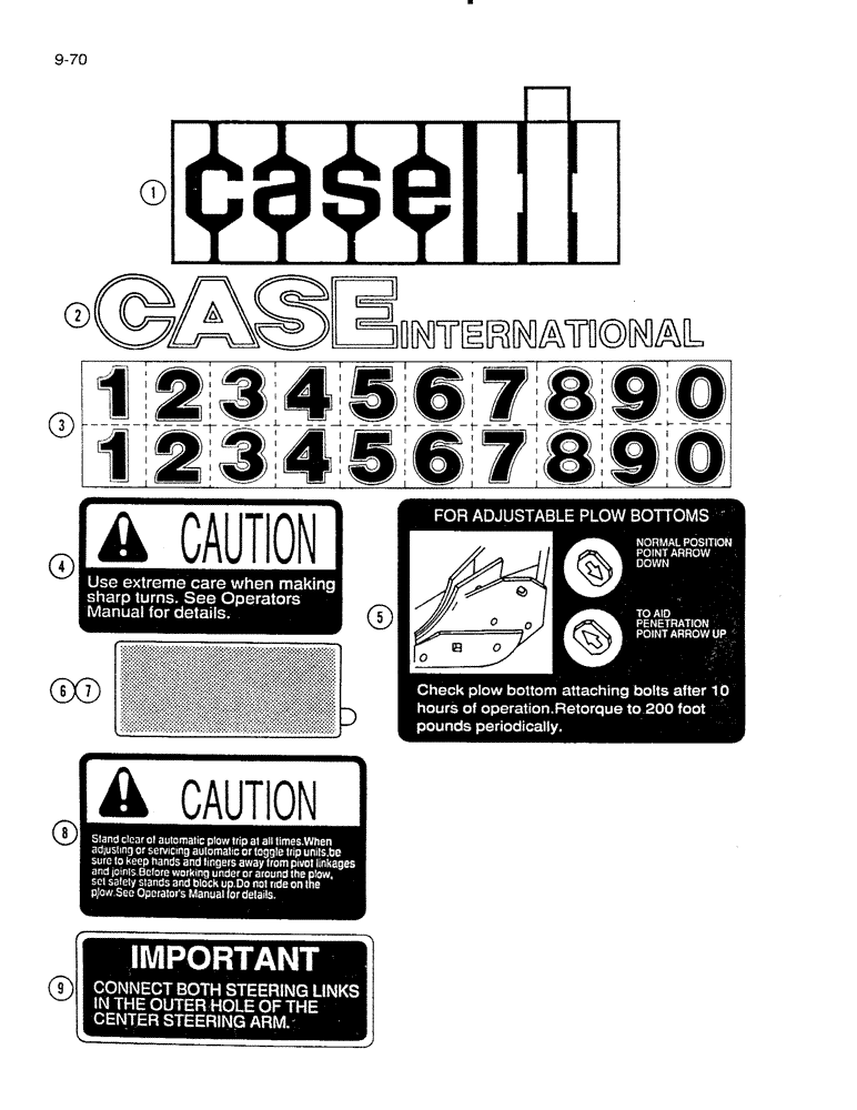 Схема запчастей Case IH 720 - (9-70) - PRODUCT GRAPHICS, CASE IH (09) - CHASSIS/ATTACHMENTS