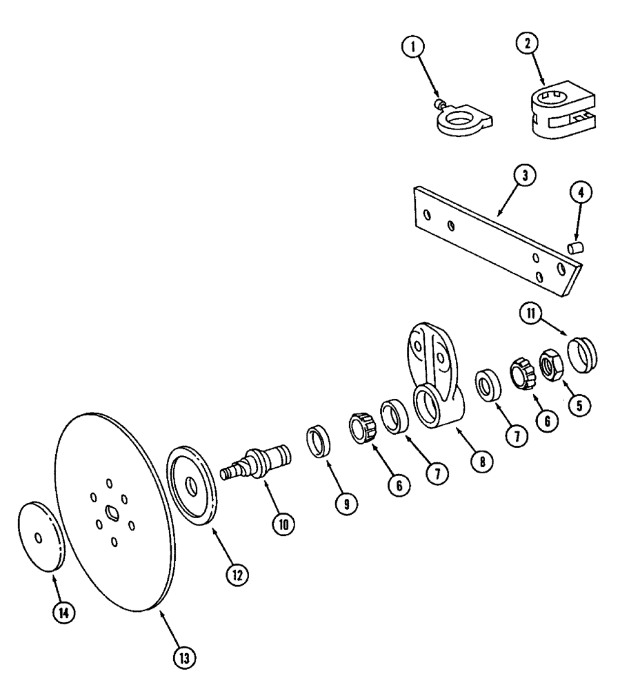 Схема запчастей Case IH 800 - (9-15) - ROLLING COLTER, HEAVY DUTY SIDE ARM (09) - CHASSIS/ATTACHMENTS