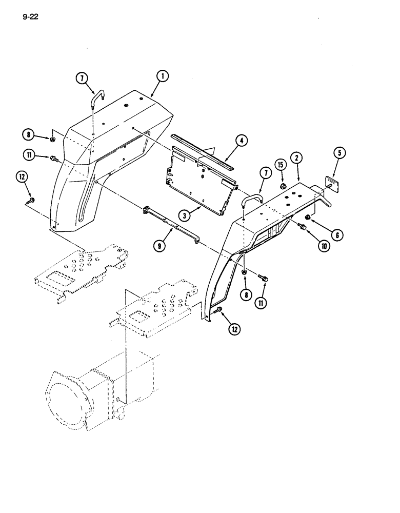 Схема запчастей Case IH 255 - (9-22) - FENDERS (09) - CHASSIS/ATTACHMENTS