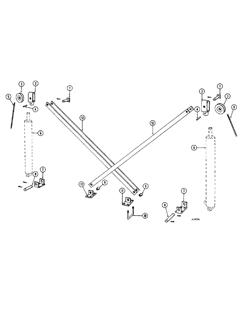 Схема запчастей Case IH FC-SERIES - (36) - CYLINDER MOUNT AND STABILIZER BARS 