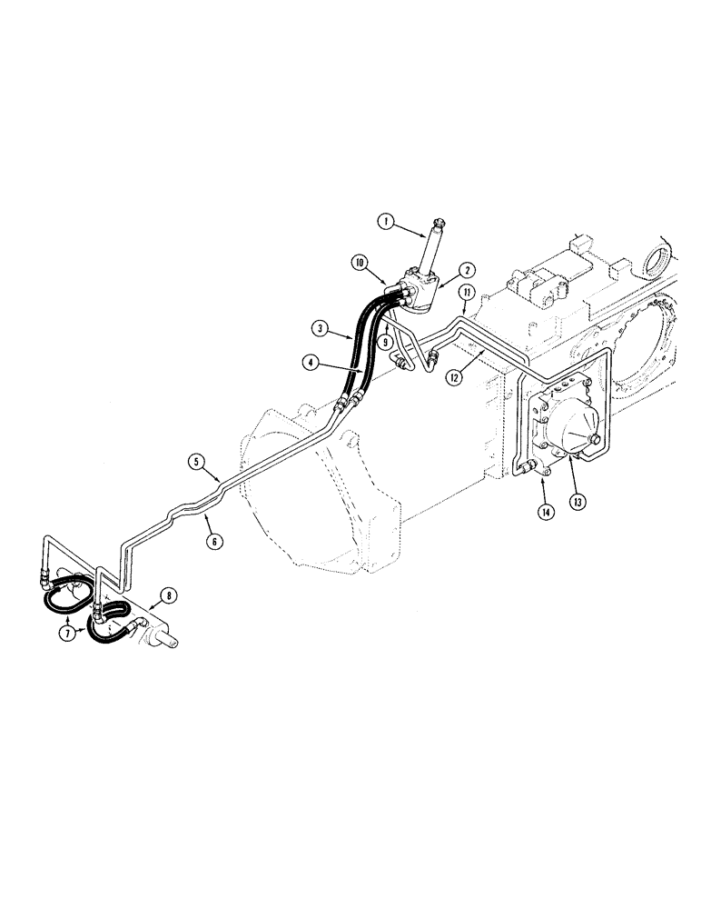 Схема запчастей Case IH 495 - (1-012) - PICTORIAL INDEX, POWER STEERING SYSTEM, WITHOUT 2 SPEED POWER SHIFT (00) - PICTORIAL INDEX