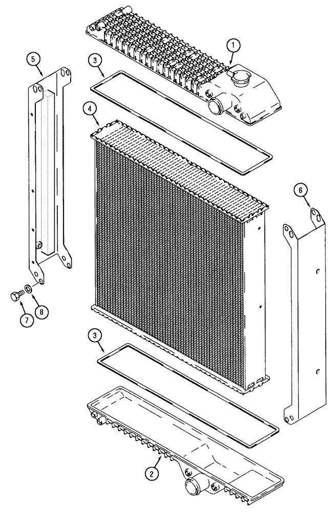 Схема запчастей Case IH MX100C - (02-03) - RADIATOR ASSEMBLY (02) - ENGINE