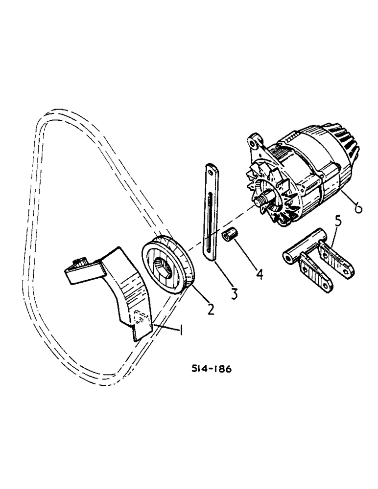 Схема запчастей Case IH 574 - (08-12) - ALTERNATOR AND CONNECTIONS, 574 UP TO S/N 11093, 2500 UP TO S/N 629 (06) - ELECTRICAL