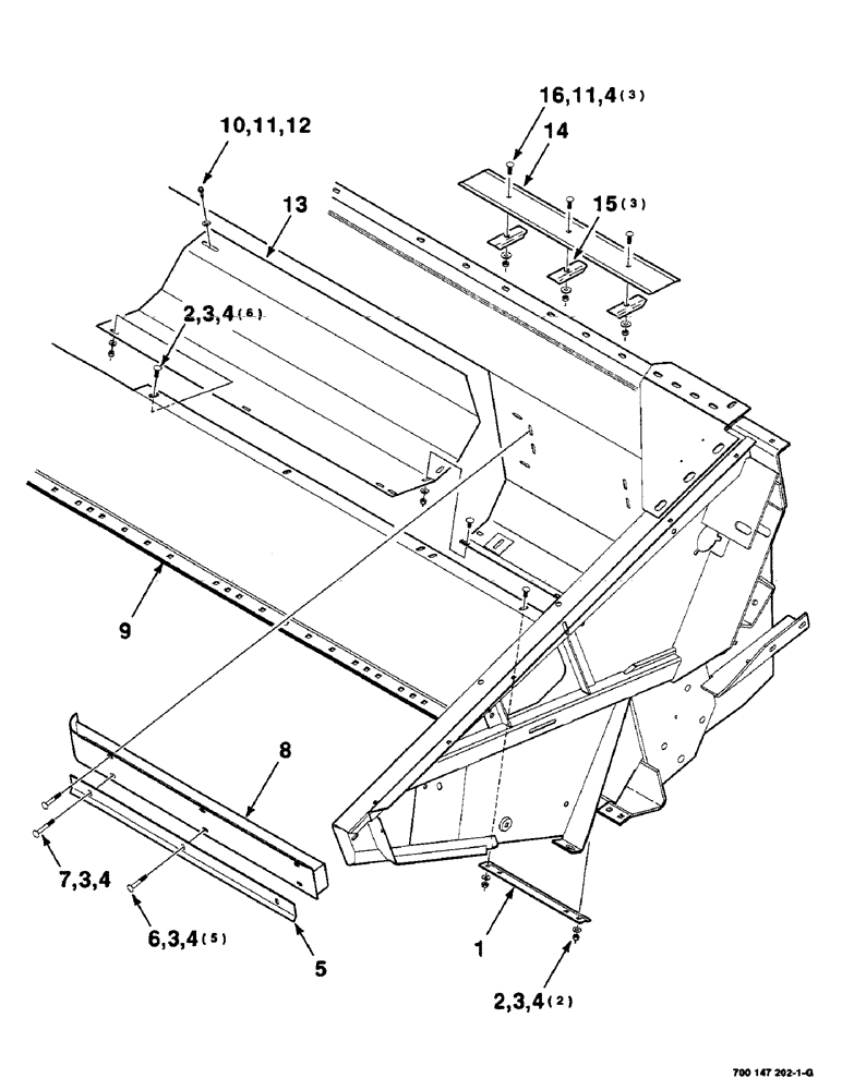 Схема запчастей Case IH SC414 - (7-42) - HEADER AUGER PAN & STRIPPER ASM. - LEFT (14 FOOT) (09) - CHASSIS