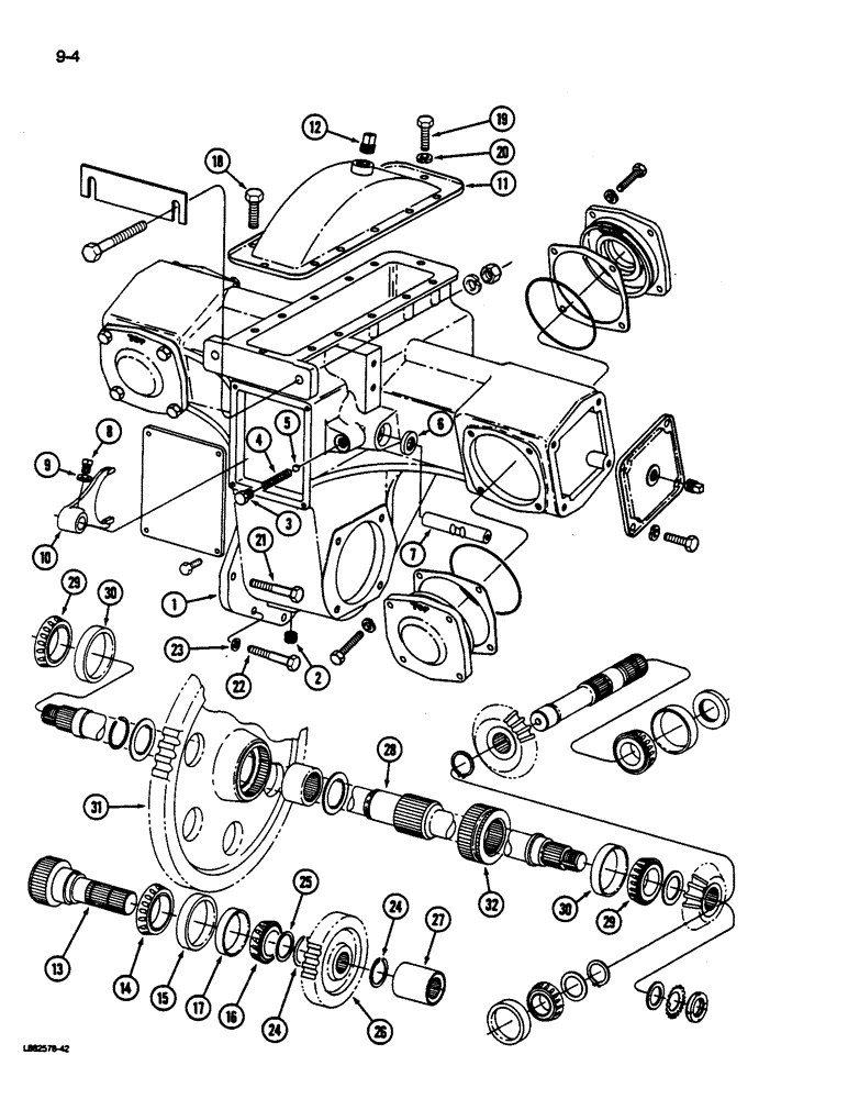 Схема запчастей Case IH 1822 - (9-004) - DRUM DRIVE (13) - PICKING SYSTEM