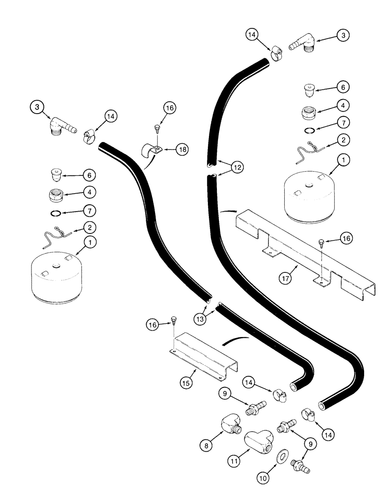 Схема запчастей Case IH 2155 - (9A-58) - WATER SYSTEM IN DRUM (13) - PICKING SYSTEM