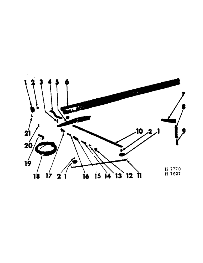 Схема запчастей Case IH 201 - (D-024[A]) - REEL LIFT CABLE RIGHT HAND, PRIOR TO 1964 (58) - ATTACHMENTS/HEADERS