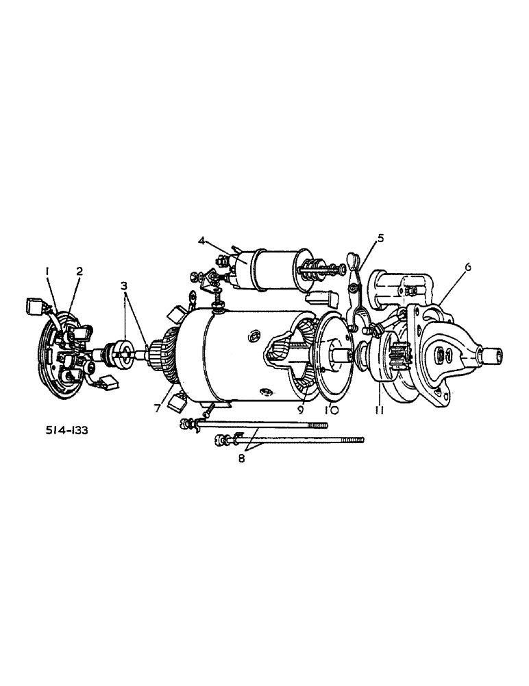 Схема запчастей Case IH 684 - (08-052) - STARTER MOTOR, LUCAS (06) - ELECTRICAL