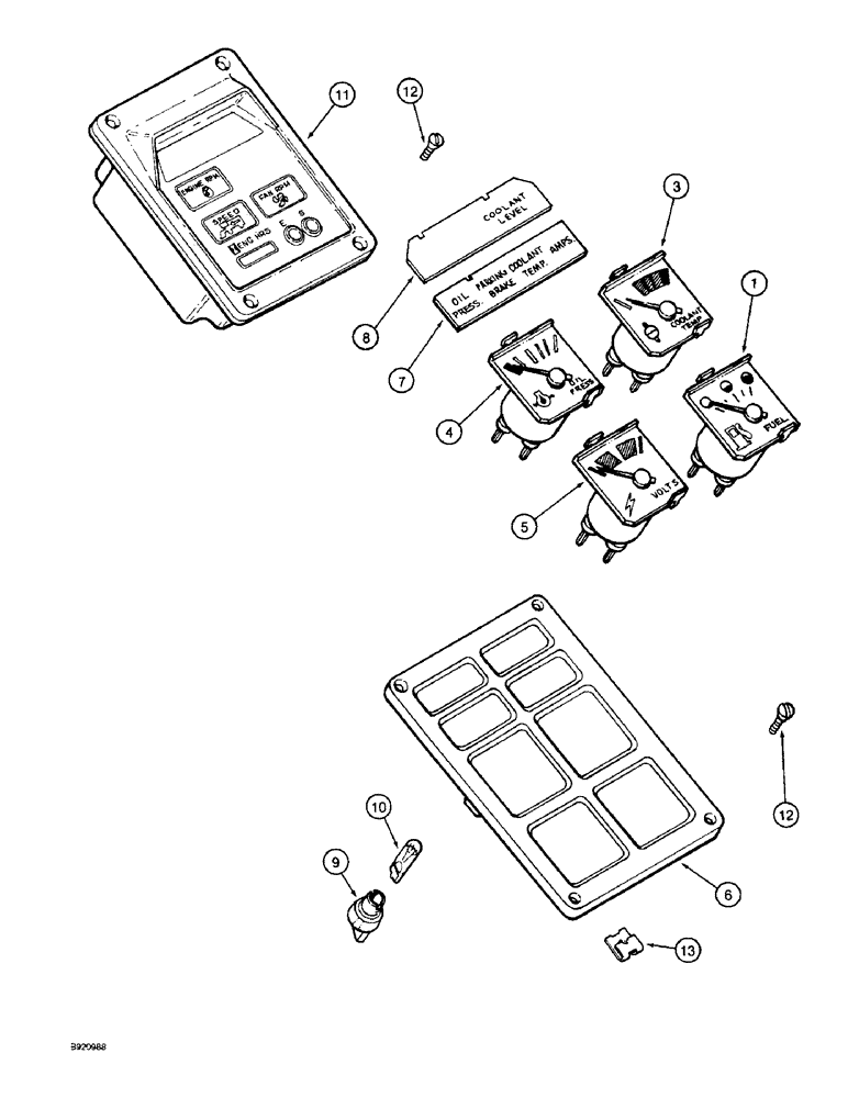 Схема запчастей Case IH 1800 - (4-24) - INSTRUMENT CLUSTER AND TACHOMETER (06) - ELECTRICAL SYSTEMS