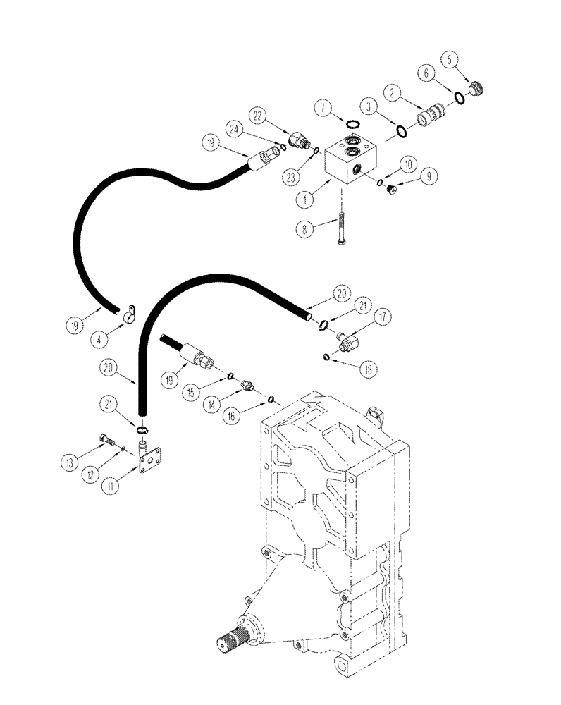 Схема запчастей Case IH STX375 - (06-37) - POWER TAKEOFF LUBRICATION STX 375 Heavy Duty, STX 440 (06) - POWER TRAIN