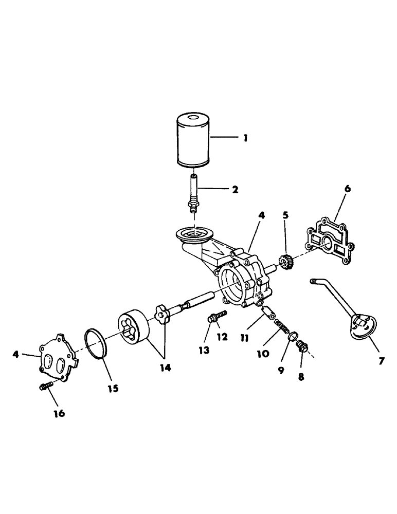 Схема запчастей Case IH 6000 - (2-22) - OIL PUMP, H225 GAS ENGINE (02) - ENGINE