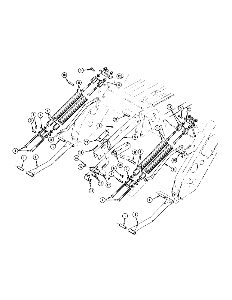 Схема запчастей Case IH 675 - (26) - HEADER LINK AND FLOTATION 