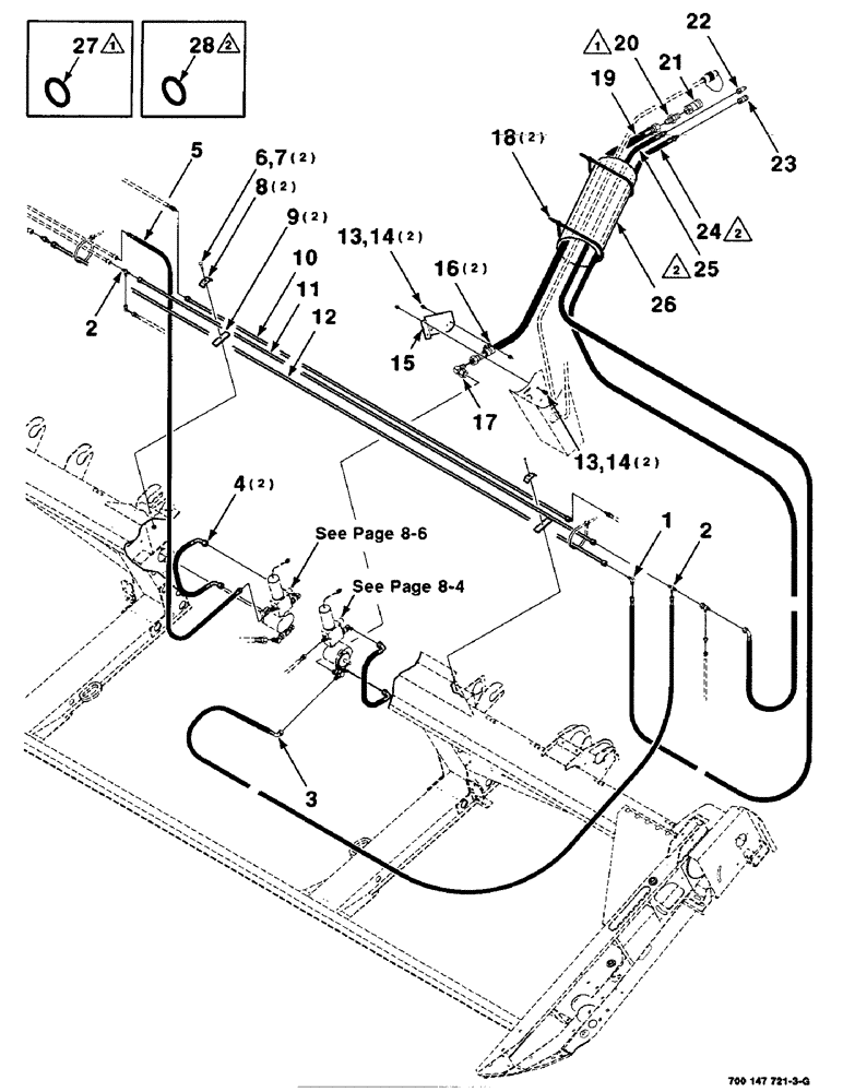 Схема запчастей Case IH 425 - (8-02) - HYDRAULIC DRAPER DRIVE ASSEMBLY (35) - HYDRAULIC SYSTEMS