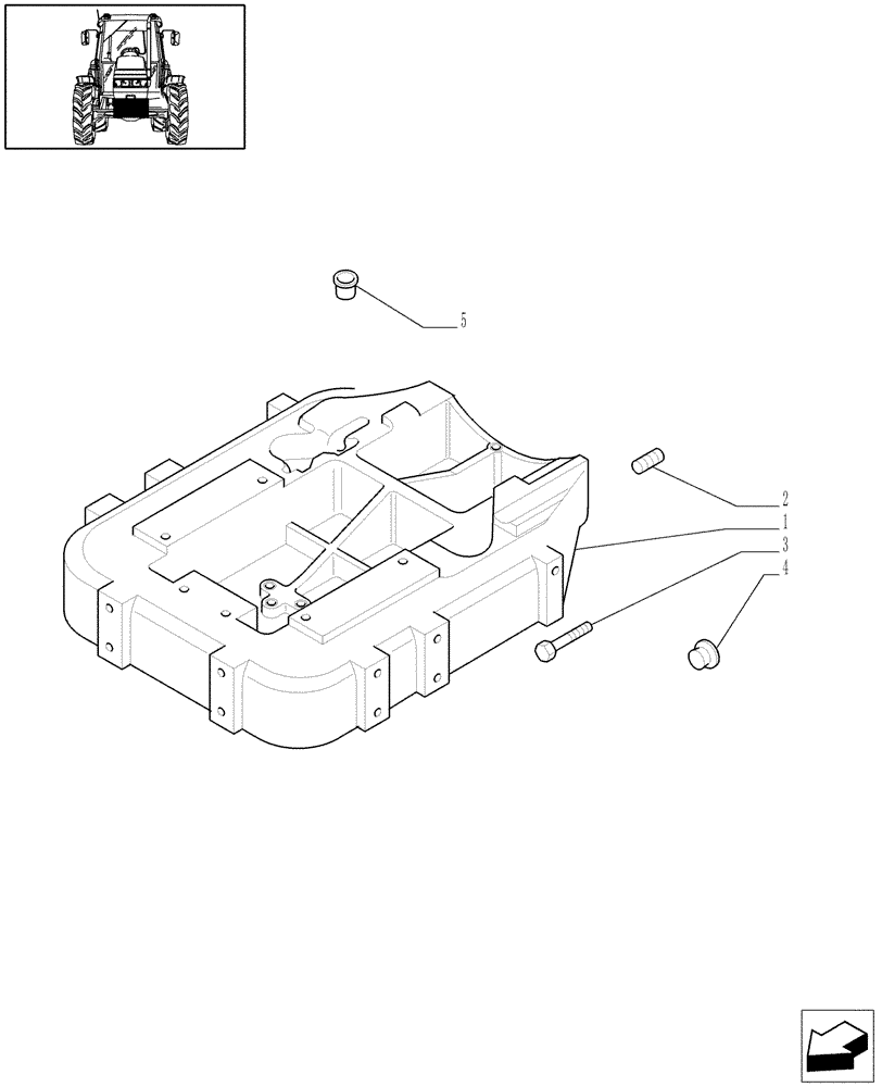 Схема запчастей Case IH JX80 - (1.21.1/02) - (VAR.378) BRAZILIAN PHASE ONE - 4WD SUPPORT (03) - TRANSMISSION