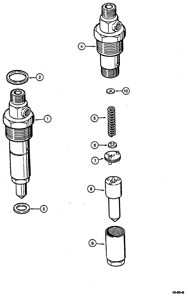 Схема запчастей Case IH 8870 - (10-50) - FUEL INJECTION NOZZLE (10) - ENGINE