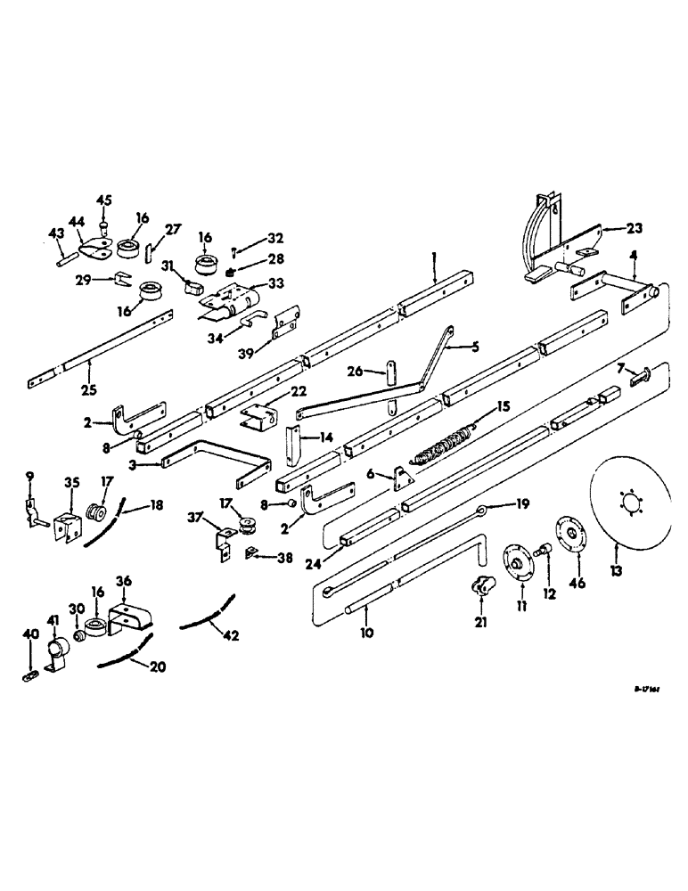 Схема запчастей Case IH 58-SERIES - (P-31) - MARKER ATTACHMENT, 1967 AND SINCE, FOR 6 ROW PLANTERS 