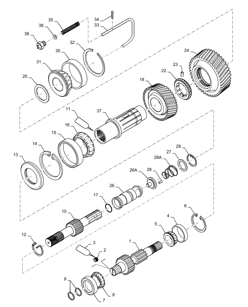 Схема запчастей Case IH 5130 - (6-086) - PTO, REVERSIBLE 540/1000 RPM (06) - POWER TRAIN