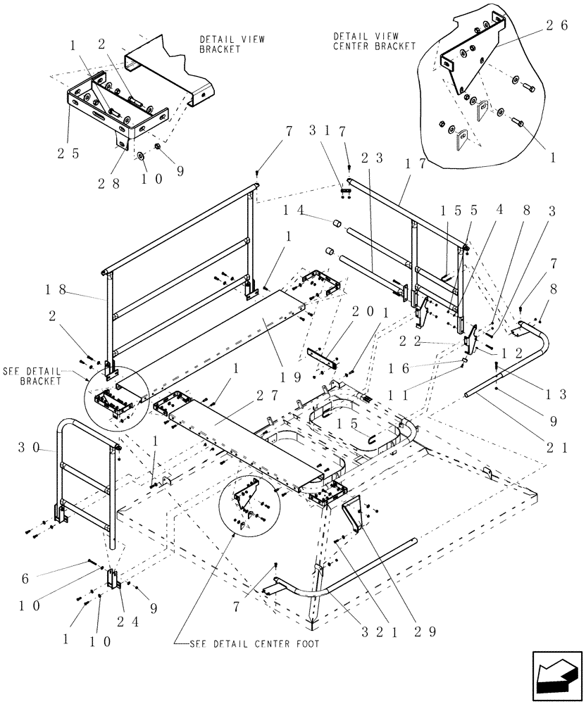 Схема запчастей Case IH 2230 - (39.100.08) - TANK PLATFORM - 3 POINT HITCH (39) - FRAMES AND BALLASTING