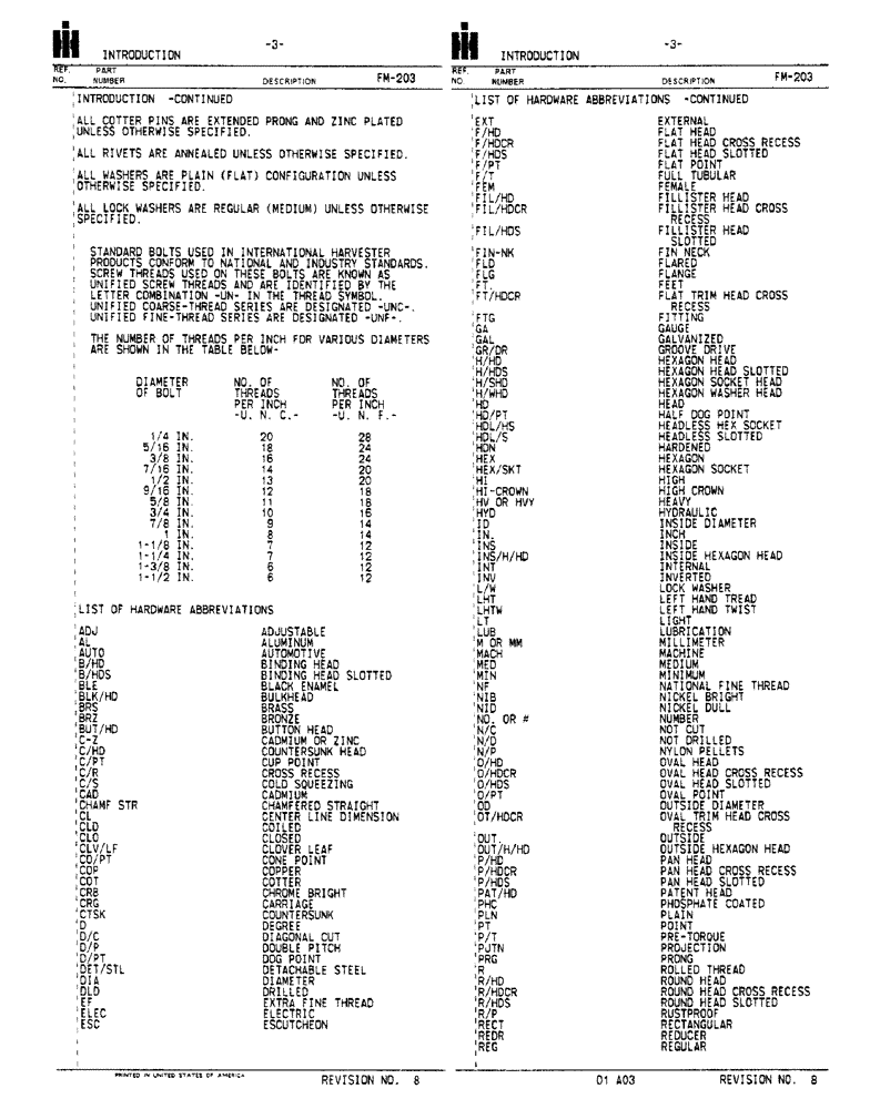 Схема запчастей Case IH 580 - (03) - INTRODUCTION (00) - COMPLETE MACHINE
