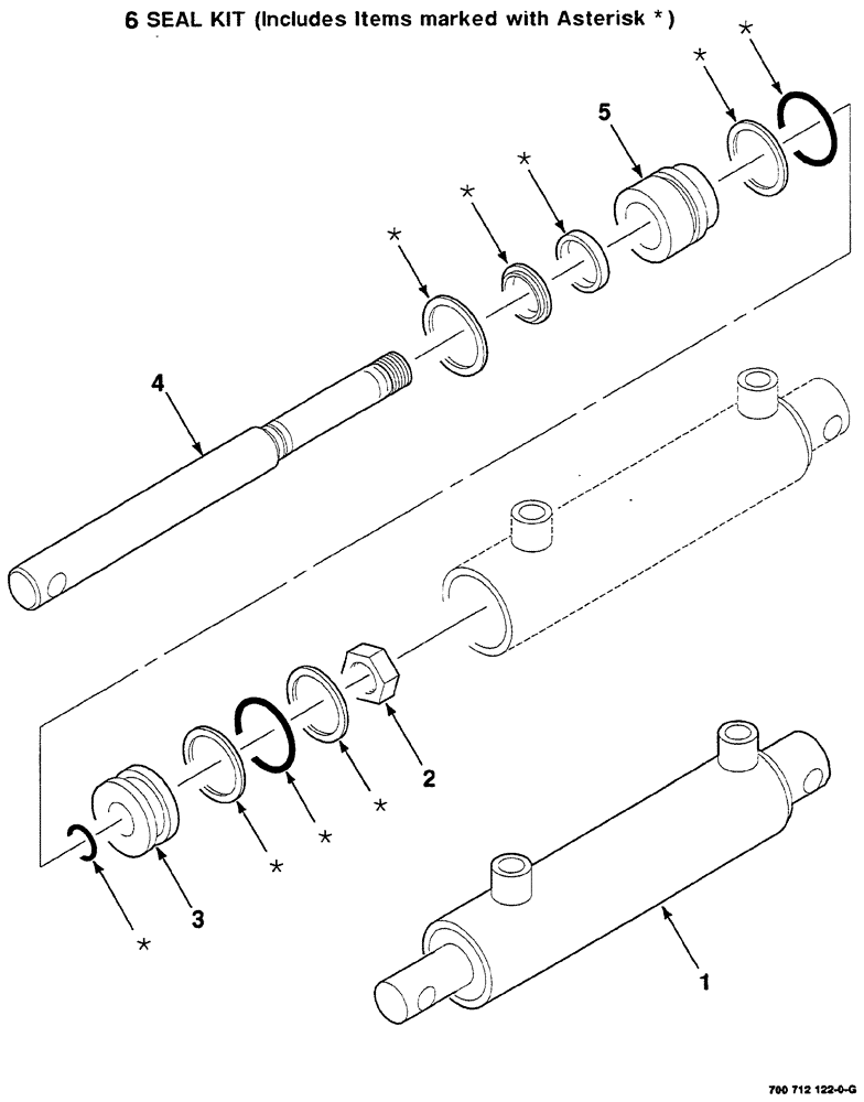 Схема запчастей Case IH RS561 - (08-062) - HYDRAULIC CYLINDER ASSEMBLY (MESH WRAP) (2 INCH BORE DIAMETER X 8 INCH STROKE) (07) - HYDRAULICS