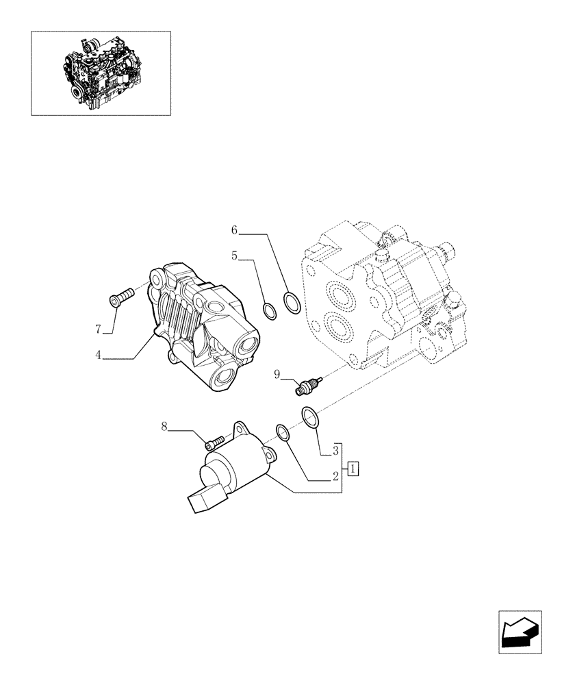 Схема запчастей Case IH MAXXUM 115 - (0.14.0/ A) - INJECTION PUMP - COMPONENTS (STD + VAR.330003-332115) (01) - ENGINE