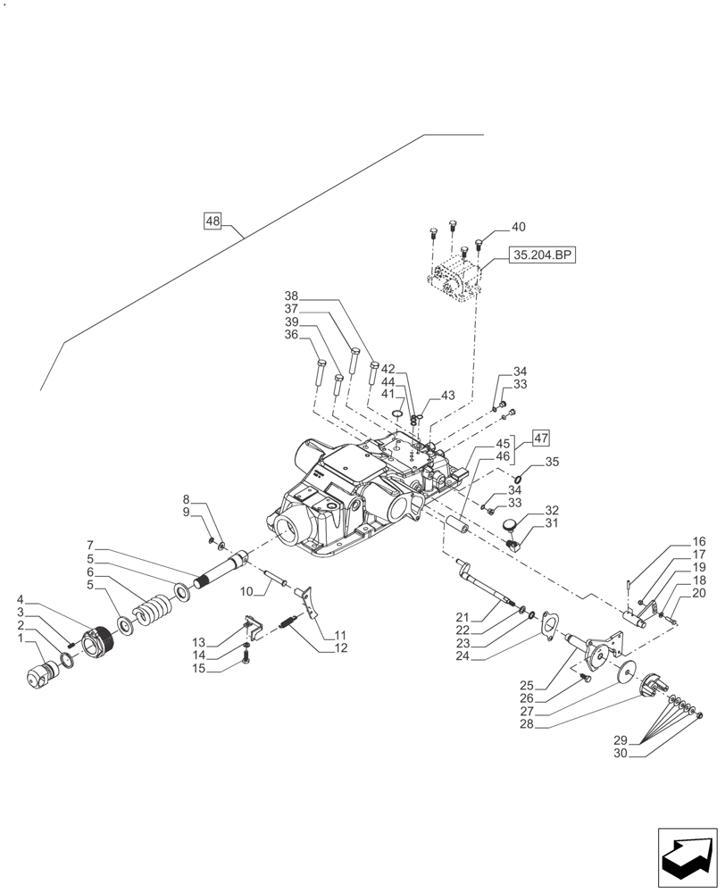 Схема запчастей Case IH FARMALL 140A - (37.110.AP) - HYDRAULIC LIFT - COVER & RELATED PARTS (37) - HITCHES, DRAWBARS & IMPLEMENT COUPLINGS