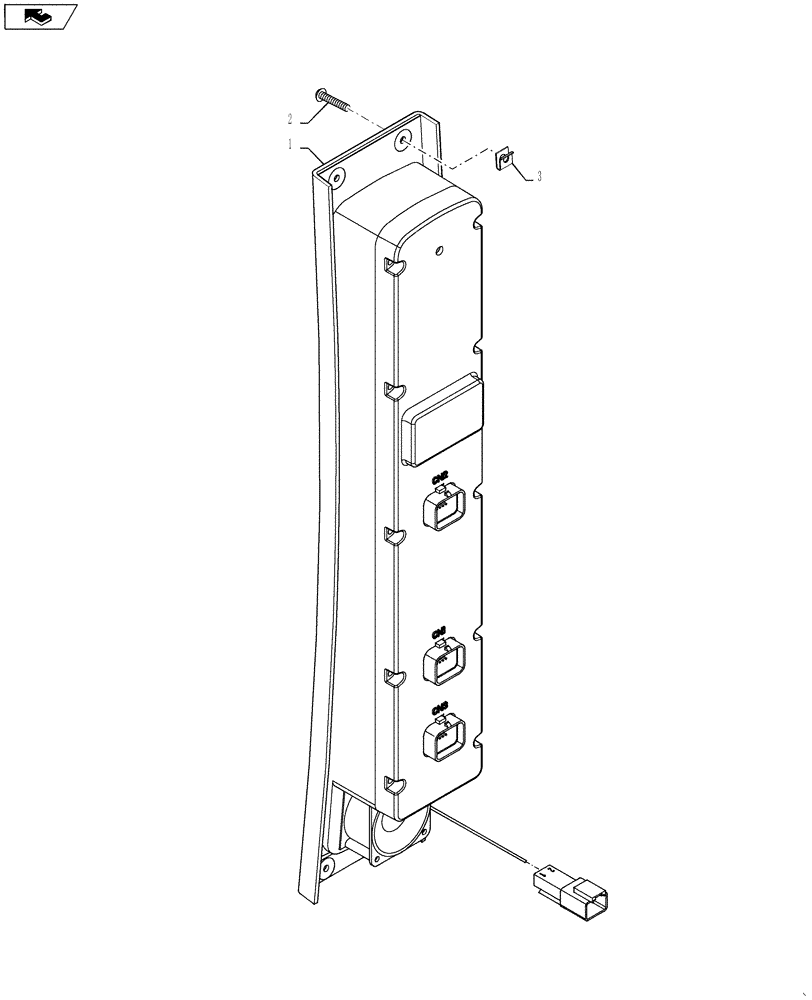 Схема запчастей Case IH 4420 - (01-045) - INSTRUMENT ASSEMBLY, ICU Cab Interior