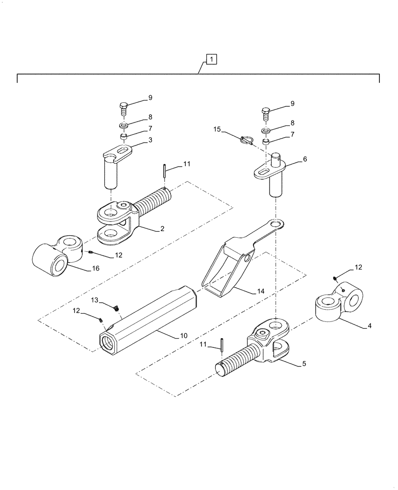 Схема запчастей Case IH STEIGER 400 - (35.120.02[02]) - 3 POINT HITCH UPPER LINK (35) - HYDRAULIC SYSTEMS