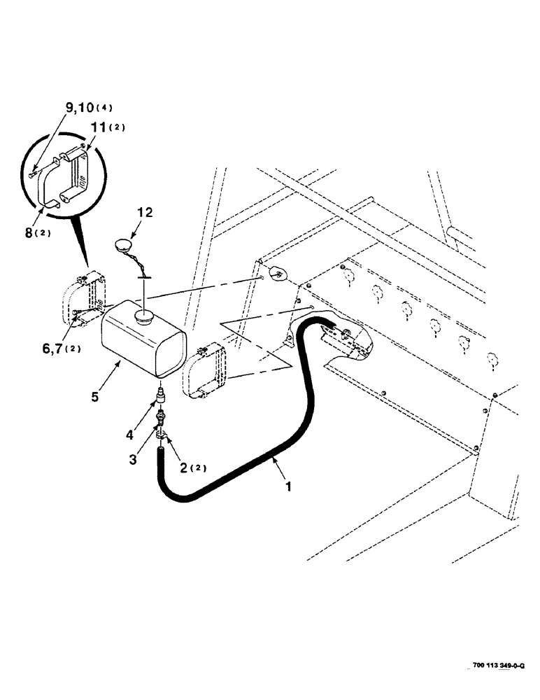 Схема запчастей Case IH 8585 - (6-58) - LUBE RESERVOIR ASSEMBLY, CENTRALIZED (14) - BALE CHAMBER