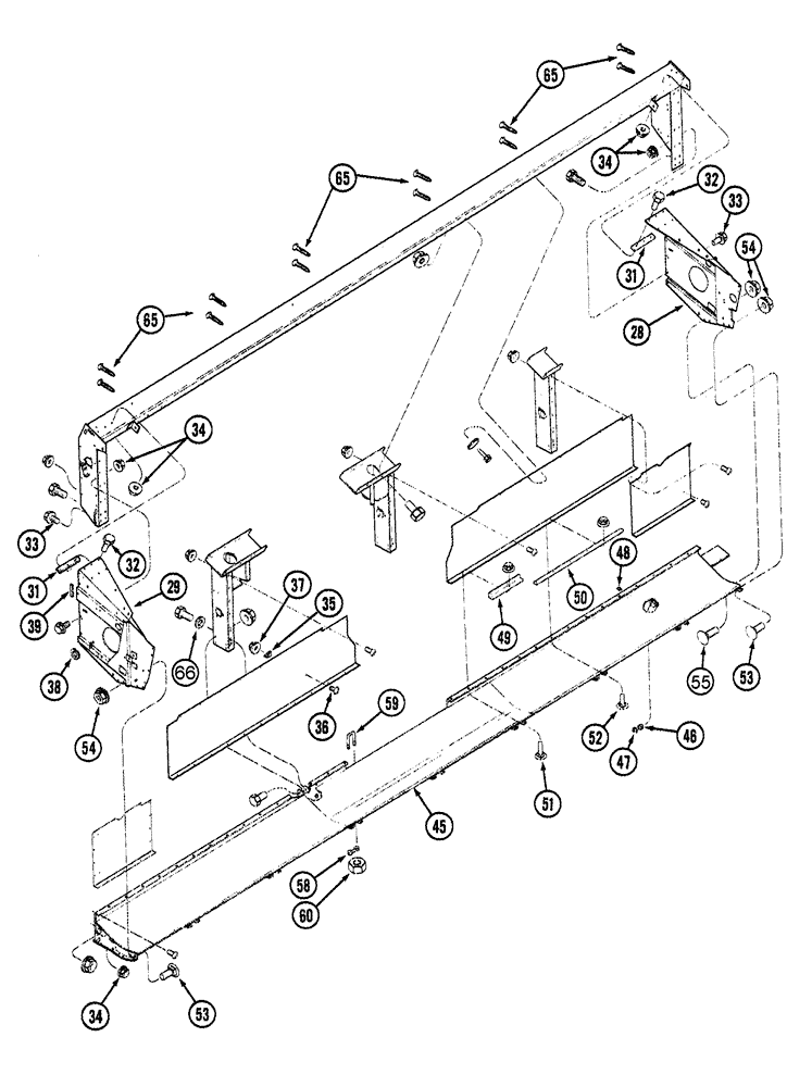 Схема запчастей Case IH 1020 - (09D-04) - MAIN FRAME 22.5, 25.0 AND 30.0 FOOT HEADER (PART 2 OF 2) (09) - CHASSIS/ATTACHMENTS