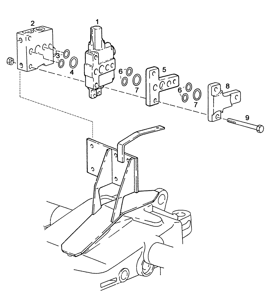 Схема запчастей Case IH C55 - (08-19[01]) - SUPPLEMENTARY CONTROL UNIT MECHANICAL (08) - HYDRAULICS