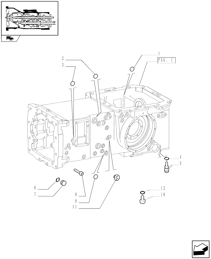 Схема запчастей Case IH FARMALL 85C - (1.21.0[03]) - TRACTOR BODY (03) - TRANSMISSION