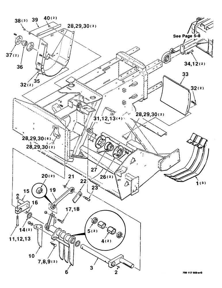 Схема запчастей Case IH 8520 - (5-02) - CHARGE AND STUFFER ASSEMBLY (13) - FEEDER