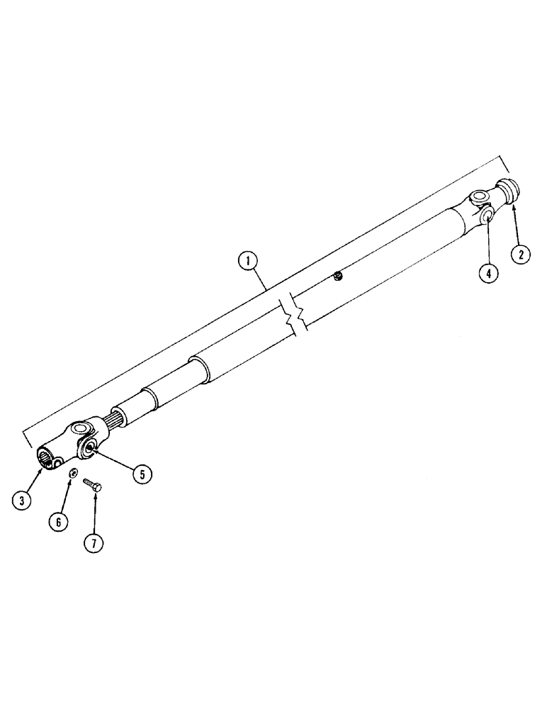 Схема запчастей Case IH C100 - (42) - MID DRIVE SHAFT 