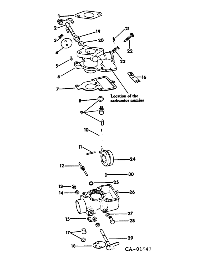 Схема запчастей Case IH 154 - (12-10) - POWER, C-60 ENGINE, CARBURETOR, CUB 154 LO-BOY TRACTORS Power