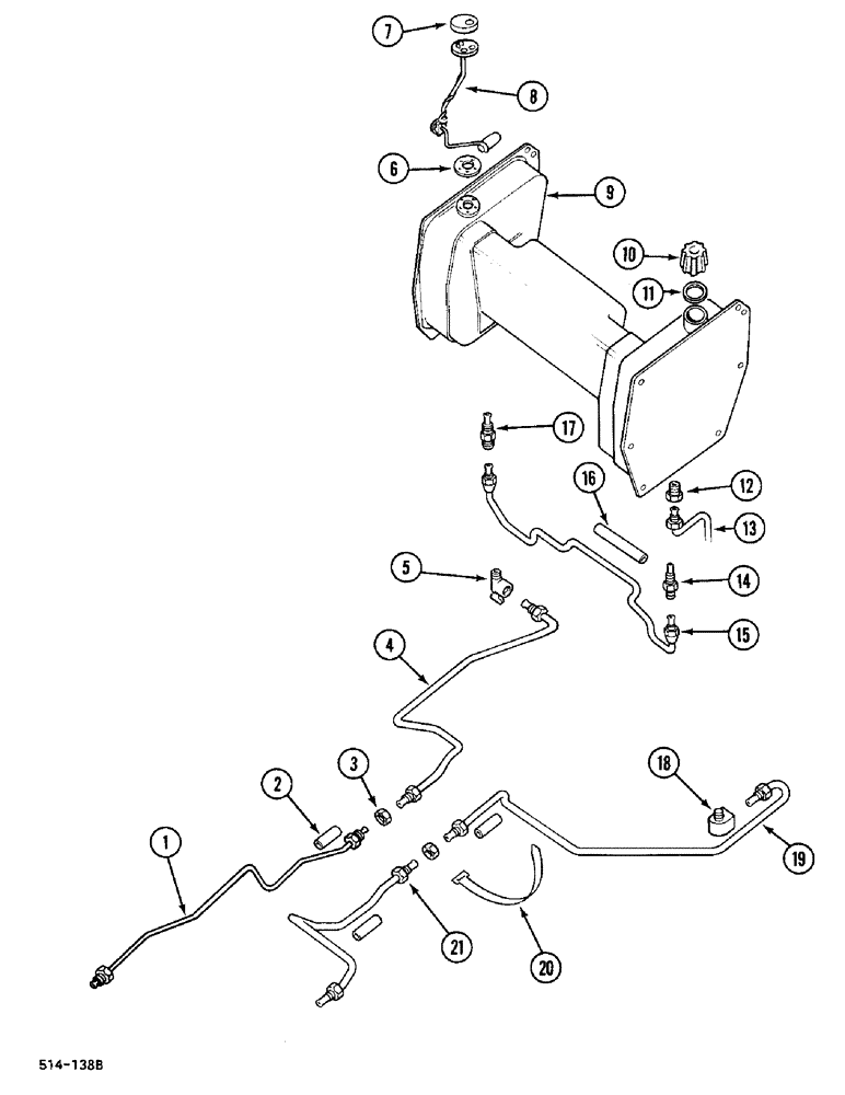 Схема запчастей Case IH 248 - (3-178) - FUEL TANK, 248, 385, 485 (03) - FUEL SYSTEM