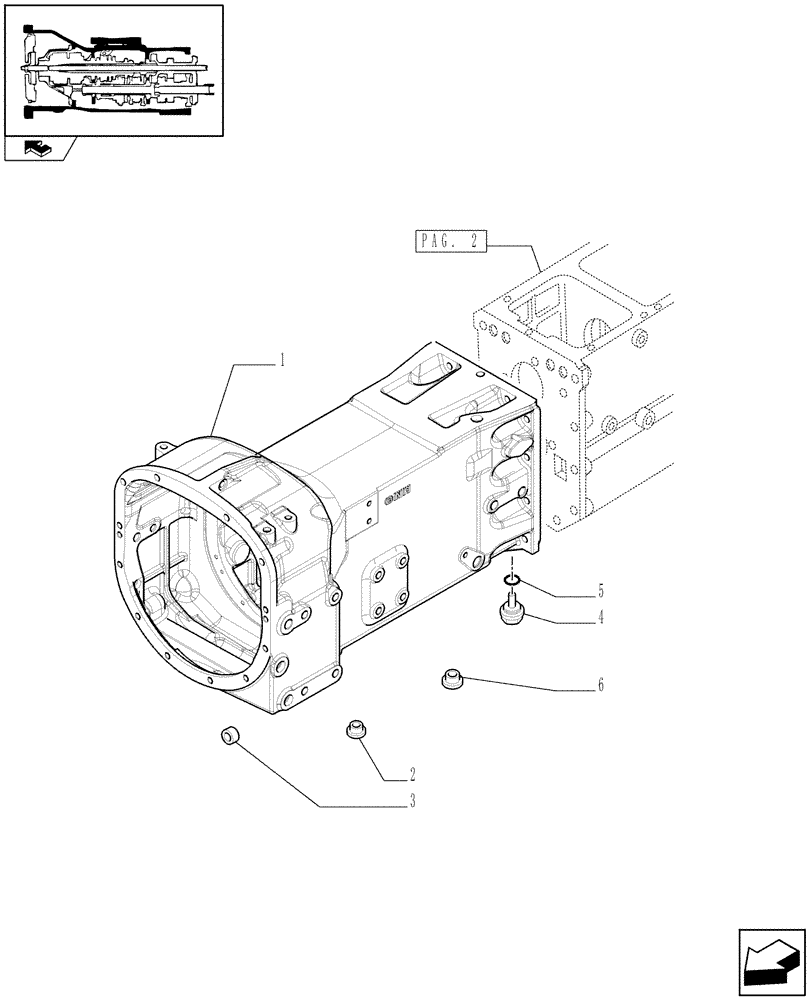 Схема запчастей Case IH FARMALL 105U - (1.21.0/01[01]) - 20X12 TRANSMISSION - TRACTOR BODY (VAR.330113-331113) (03) - TRANSMISSION