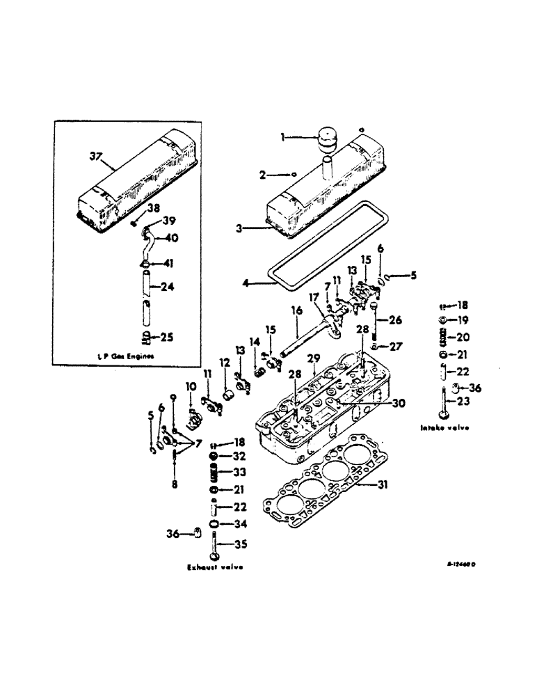 Схема запчастей Case IH C-153 - (E-15) - CYLINDER HEAD AND RELATED PARTS 