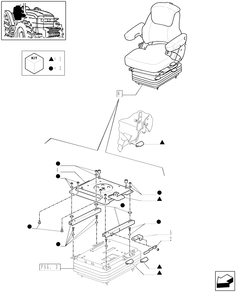 Схема запчастей Case IH MXM120 - (1.93.3/ C[02]) - (VAR.964) DELUXE AIR SEAT WITH REELING SEAT BELT AND HEATED CUSHION - BREAKDOWN (10) - OPERATORS PLATFORM/CAB